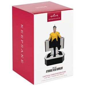 New! Star Trek Strange New Worlds Captain Pike Hallmark Keepsake Ornament +Sound